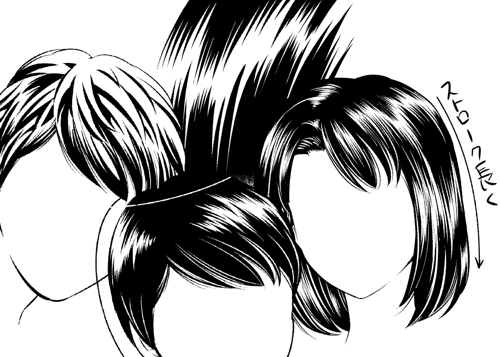 仕事でも自分の漫画でも 覚えておくと超便利 髪のツヤベタ 描き方 Oyukihan S Blog 漫 パワー充電所